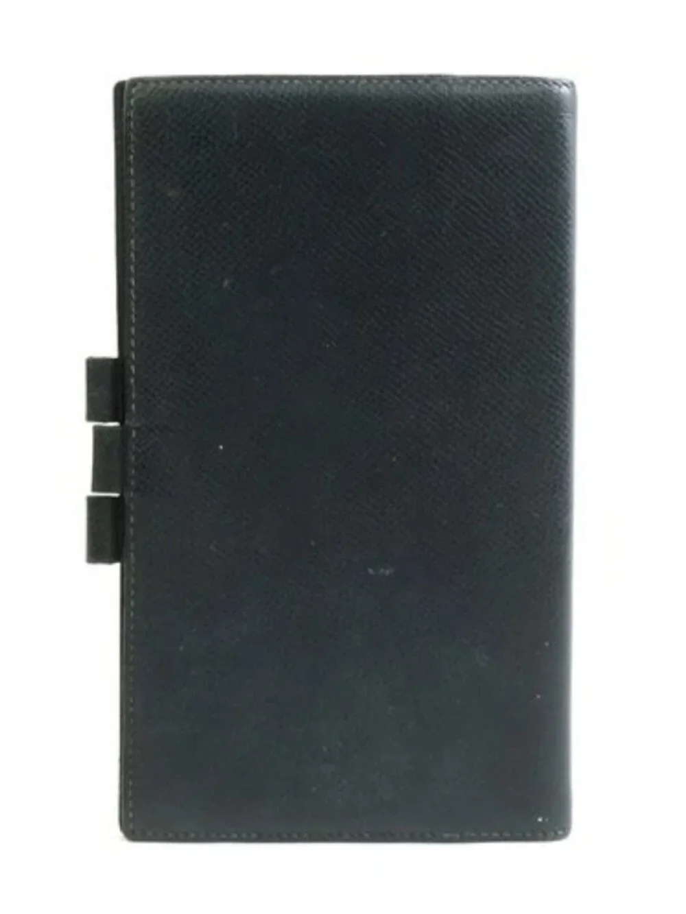 Auth HERMES Agenda/Note Cover Black Leather - e61422a